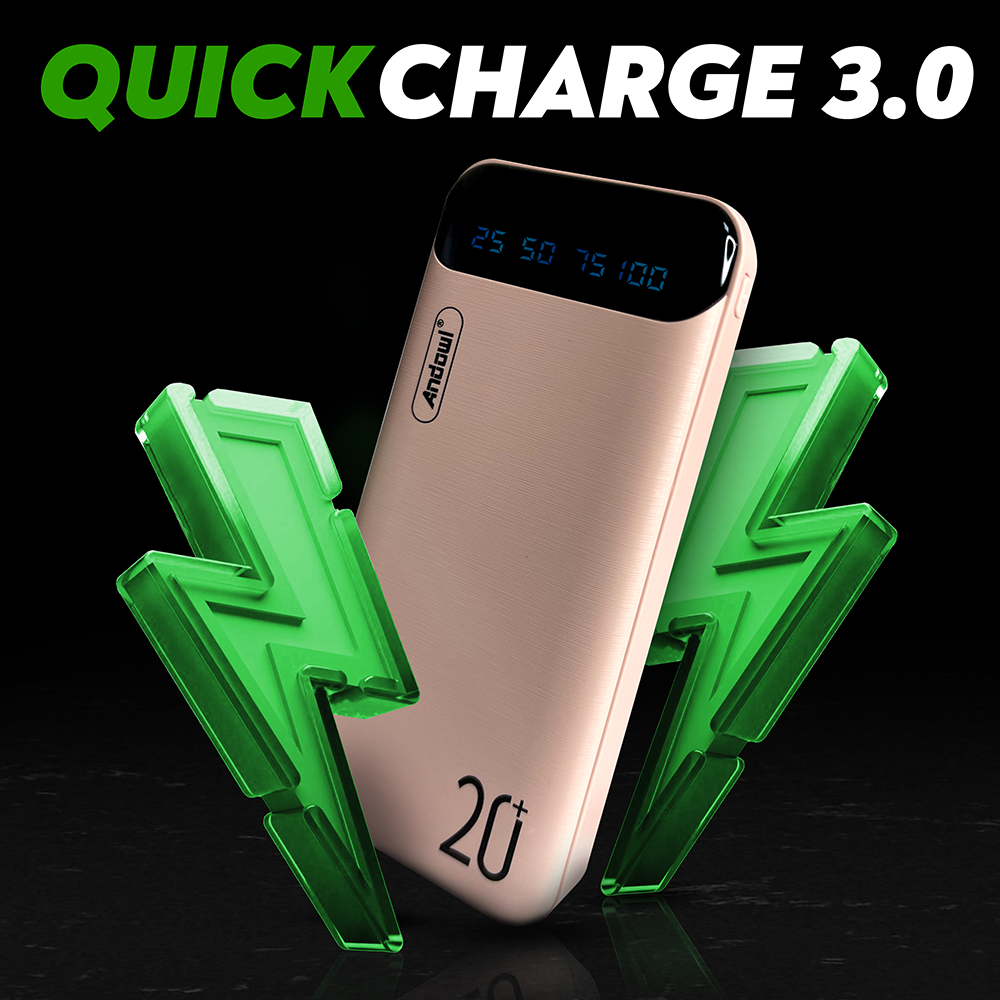 Повербанк Andowl Q-CD223 зі швидкою зарядкою з перехідником для роутера 20000 mah QC 3.0 Рожевий - фото 4 Повербанк Andowl Q-CD223 зі швидкою зарядкою з перехідником для роутера 20000 mah QC 3.0 Рожевий - фото 4