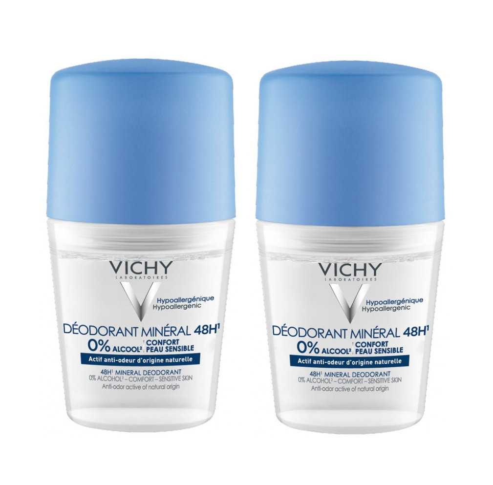 Набор дезодорантов-антиперспирантов Vichy Déodorant Minéral 48H минеральных без солей алюминия 2 шт./50 мл (35021557) Набор дезодорантов-антиперспирантов Vichy Déodorant Minéral 48H минеральных без солей алюминия 2 шт./50 мл (35021557)