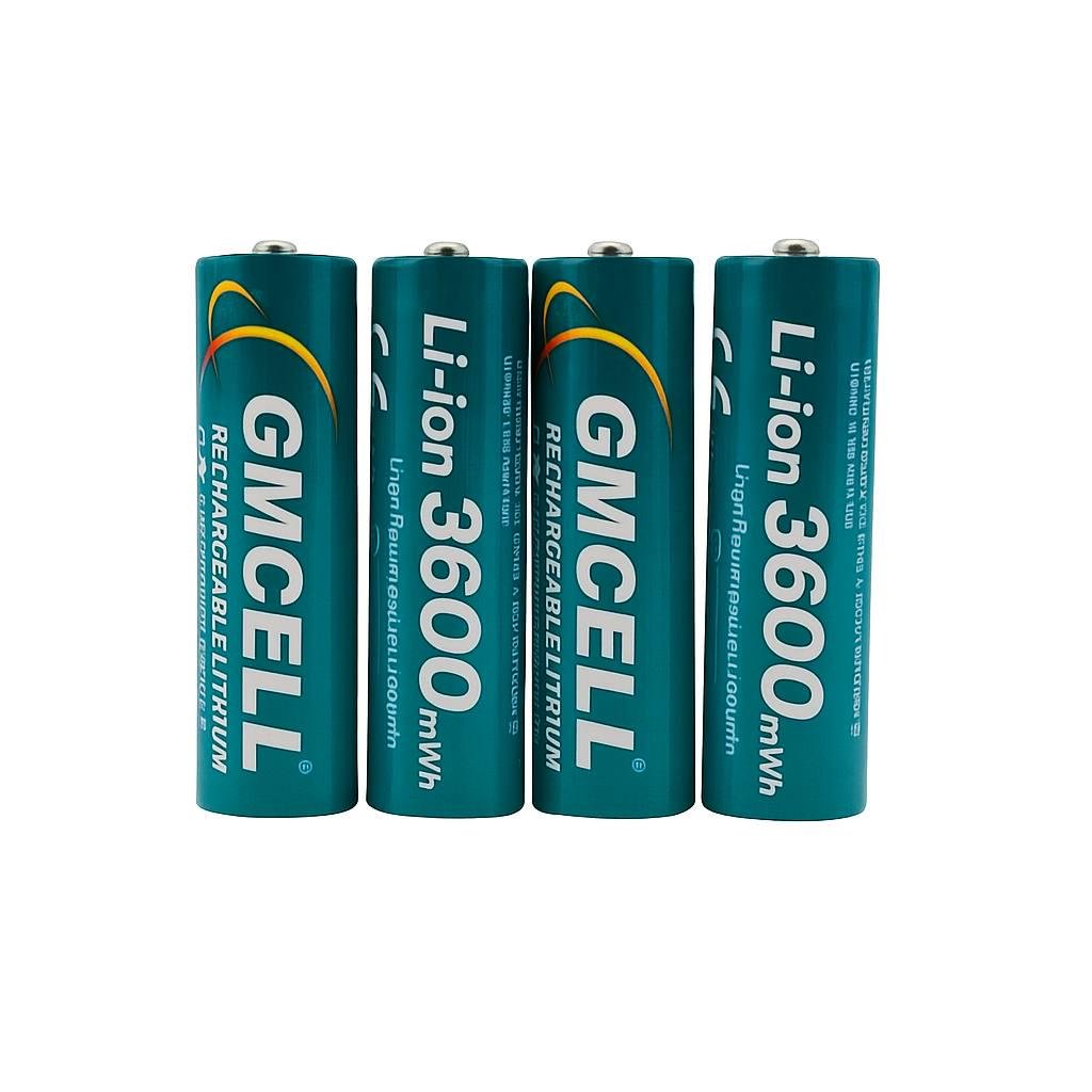 Батарейки аккумуляторные AA GMCELL Li-ion 3600mWh 1,5V 2400mAh 4 шт. (BT06) Батарейки аккумуляторные AA GMCELL Li-ion 3600mWh 1,5V 2400mAh 4 шт. (BT06)