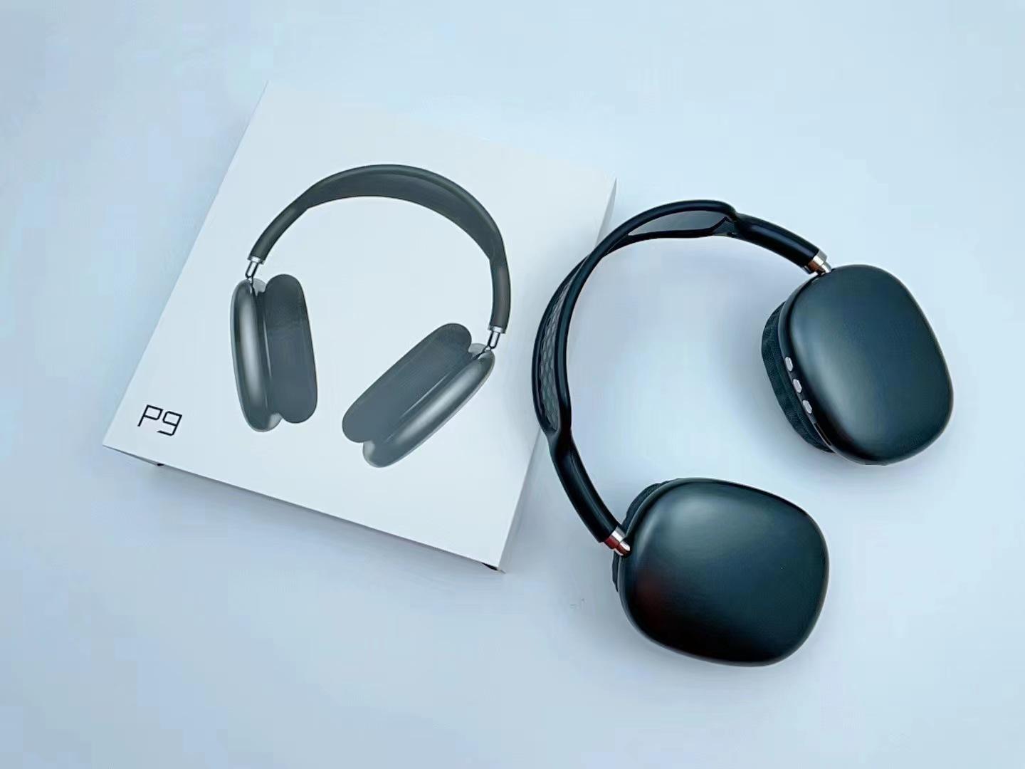 Навушники бездротові P9 400 мА/год з підтримкою картки пам'яті Чорний - фото 4