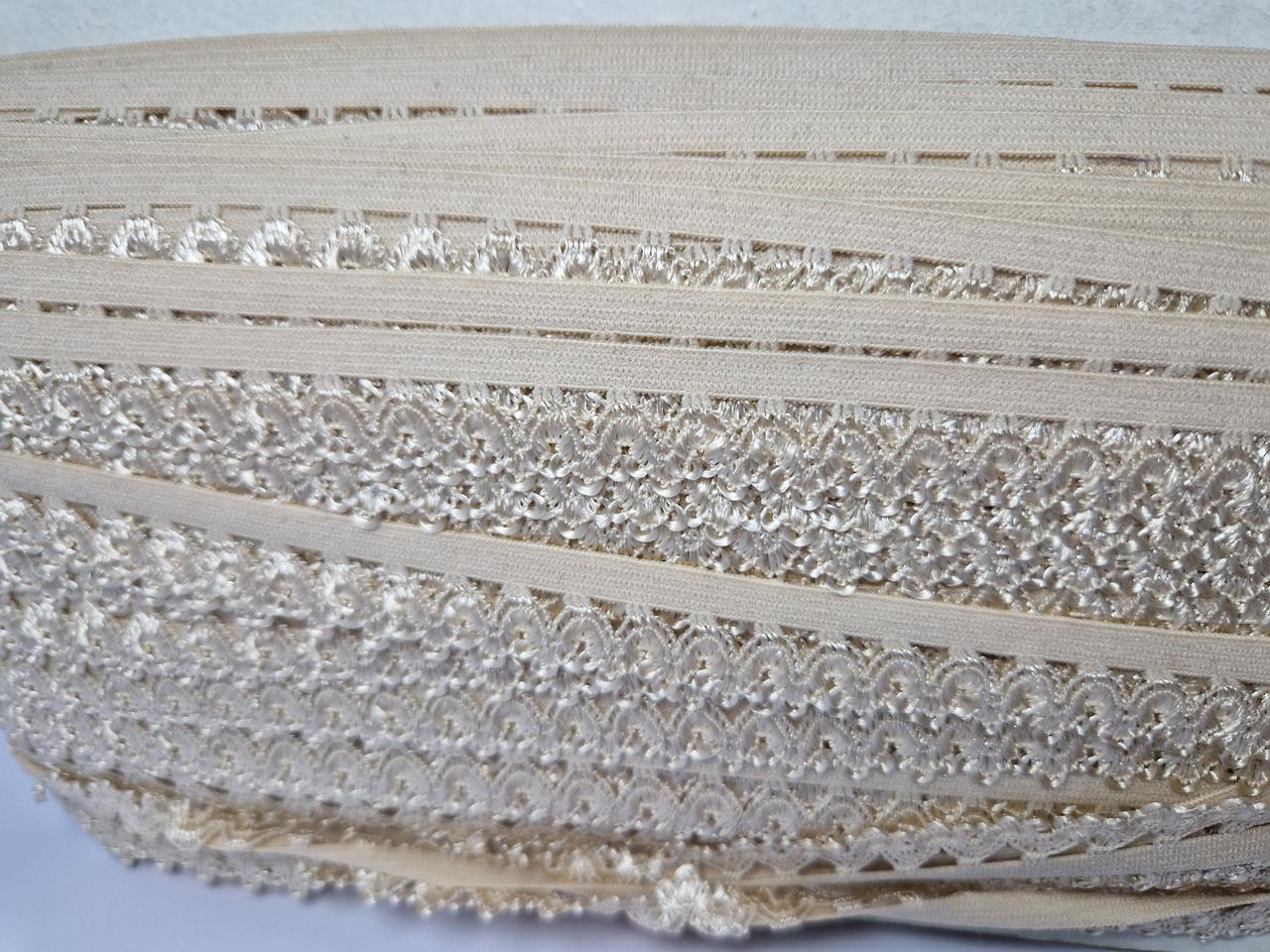 Резинка станова ажурна 1,5 см Світло-бежевий (1857307300) - фото 3 Резинка станова ажурна 1,5 см Світло-бежевий (1857307300) - фото 3