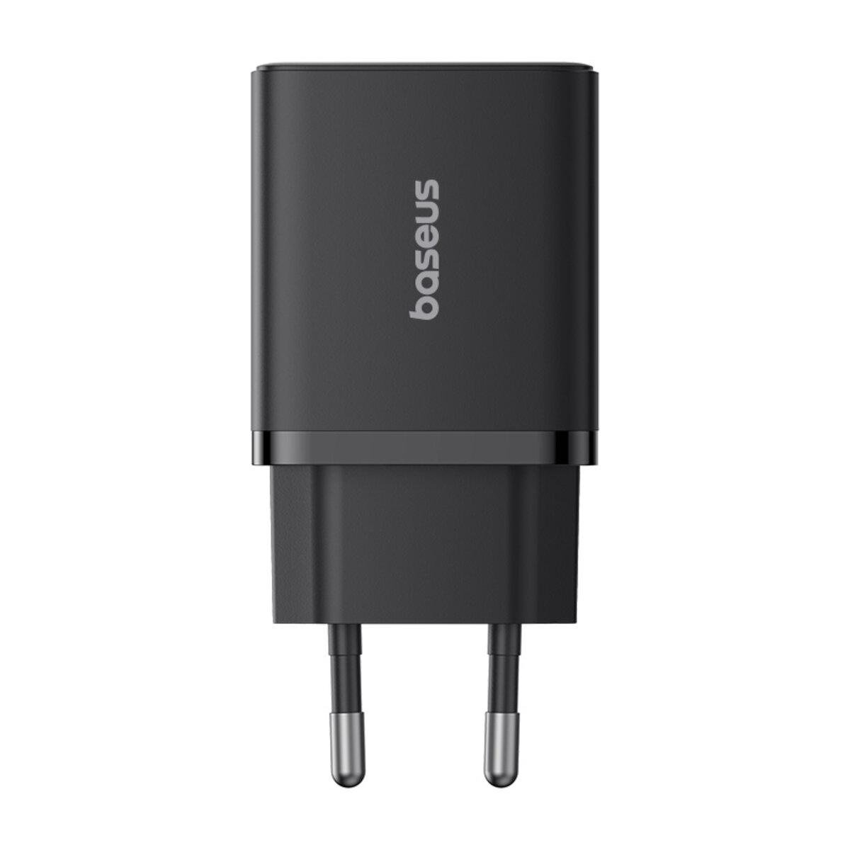 Адаптер сетевой BASEUS Cube 30W 2 порта USB-C/USB Черный (619967)
