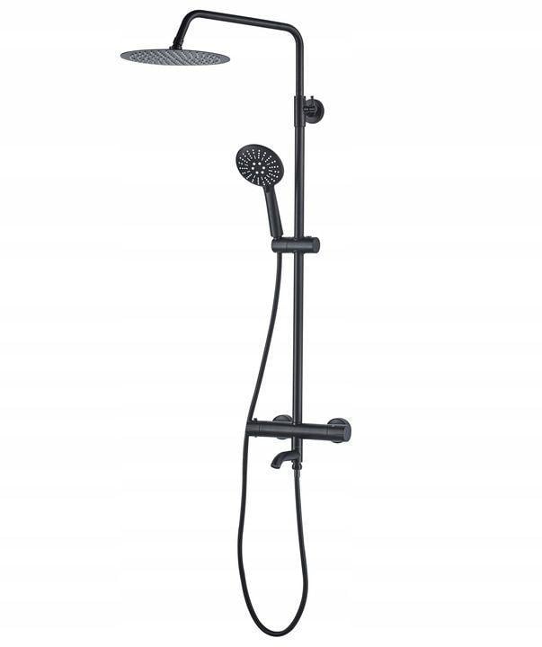 Душевой гарнитур Rea LUNGO с термостатом Black (2763636565) Душевой гарнитур Rea LUNGO с термостатом Black (2763636565)