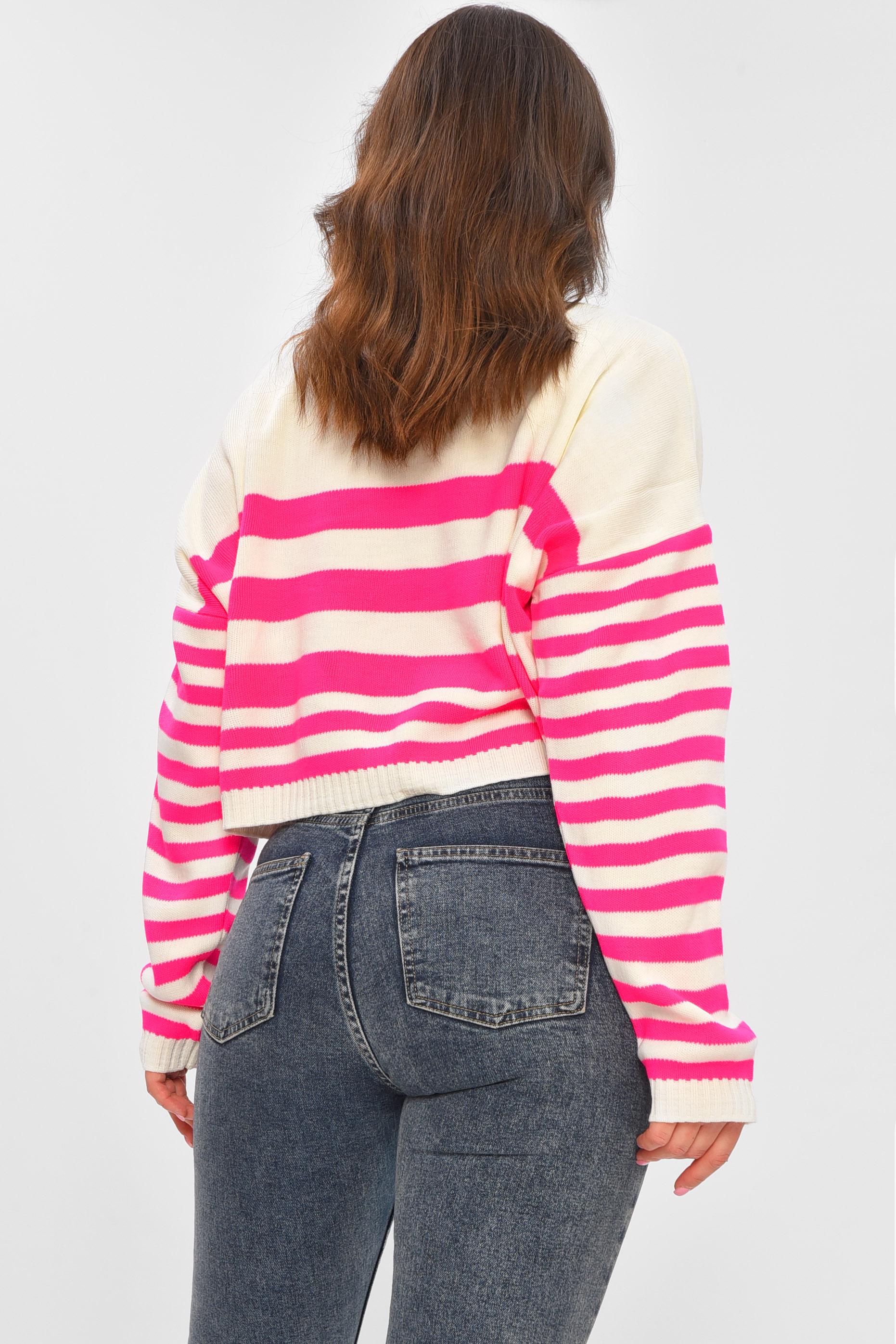 Кофта жіноча 207294 з принтом S-M Молочний (207294_!338858_42-44) - фото 3