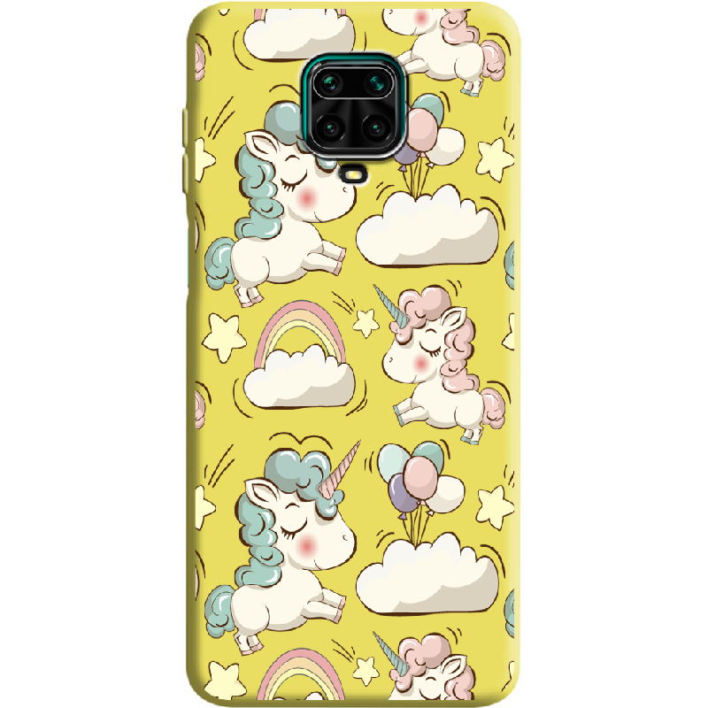 Чехол Boxface Xiaomi Redmi Note 9S Unicorns Желтый силикон (39475-cc2-39918)