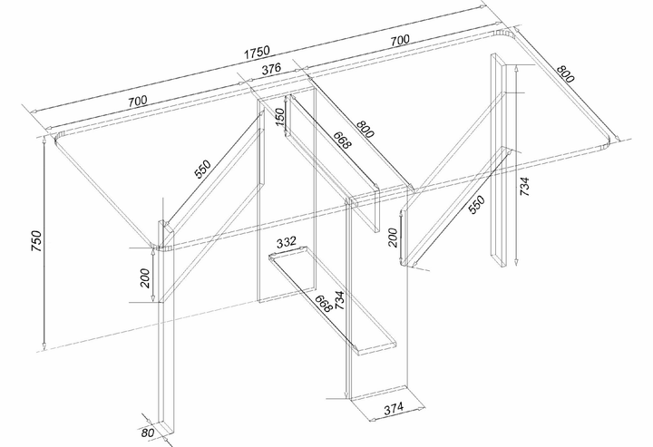Стол-книга Континент 3 175х80х75 см Нимфея Альба (27324870) - фото 3 Стол-книга Континент 3 175х80х75 см Нимфея Альба (27324870) - фото 3