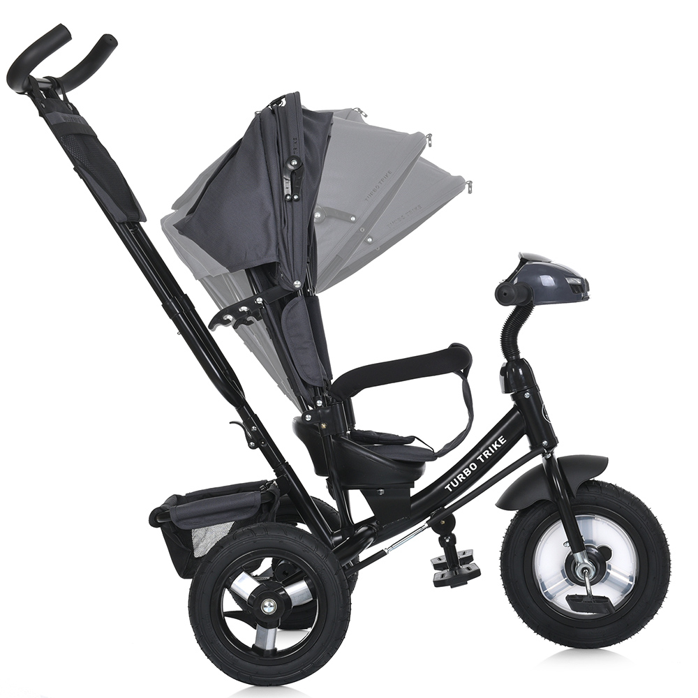 Велосипед триколісний Turbo Trike MT 1006-2 з батьківською ручкою Графітовий - фото 4 Велосипед триколісний Turbo Trike MT 1006-2 з батьківською ручкою Графітовий - фото 4