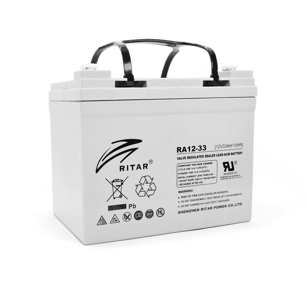 Аккумулятор свинцово-кислотный Ritar RA12-33 AGM 12V 33 Ah для ИБП и систем видеонаблюдения (6237)