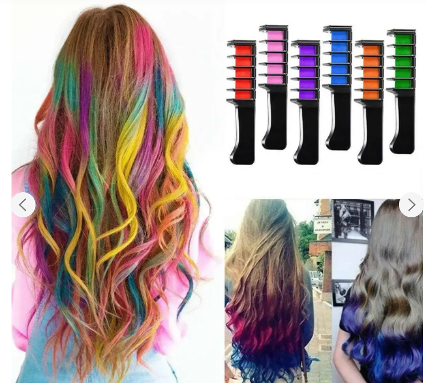 Набір крейди для фарбування волосся Hair chalk 6 шт. Різнокольоровий - фото 7 Набір крейди для фарбування волосся Hair chalk 6 шт. Різнокольоровий - фото 7