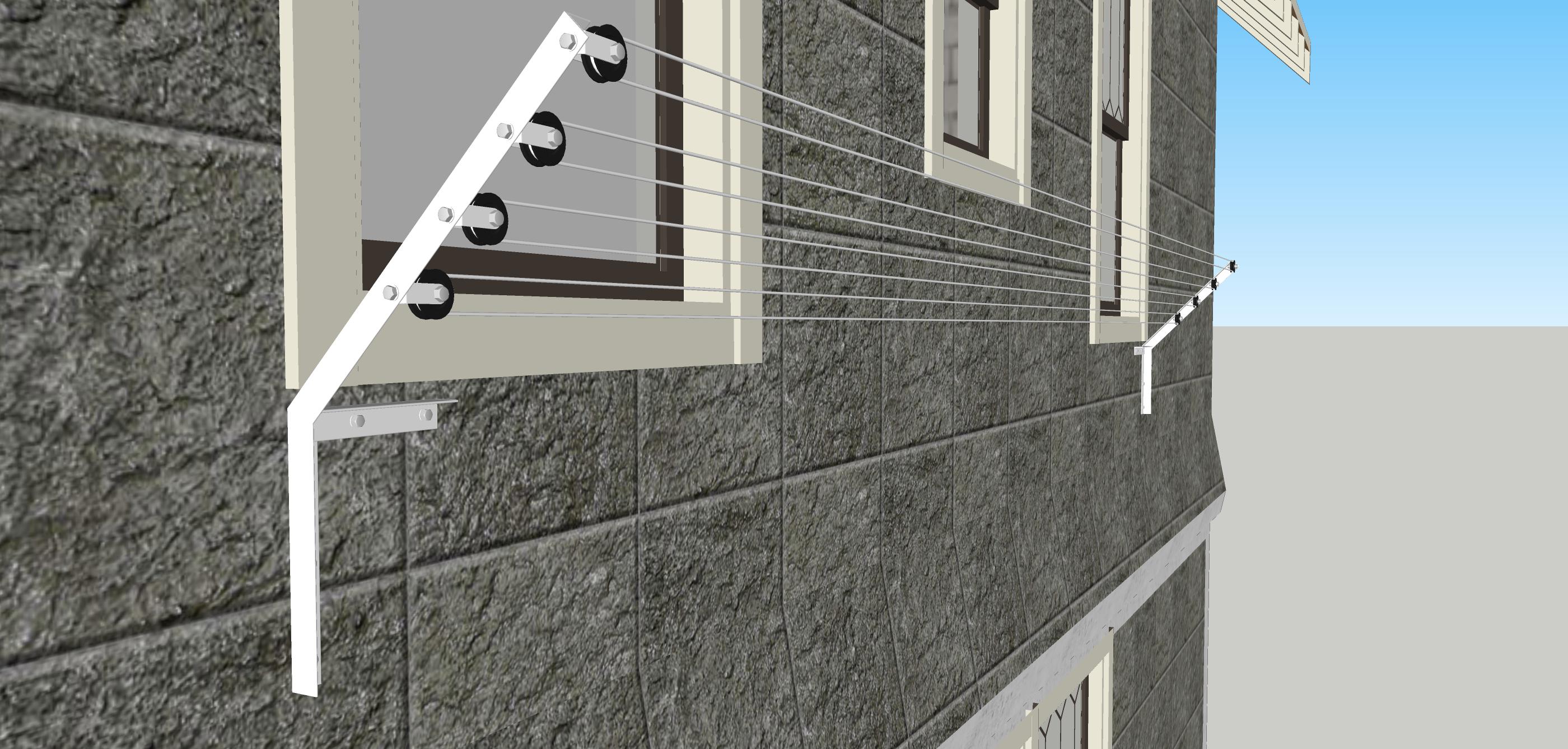 Сушилка для белья под угром 135 градусов 500x250x150 мм - фото 2 Сушилка для белья под угром 135 градусов 500x250x150 мм - фото 2