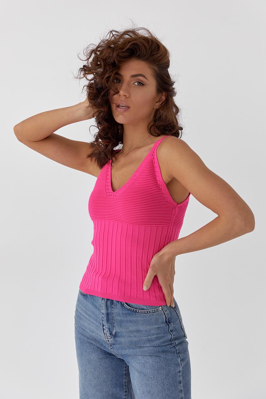 Майка женская в рубчик QU STYLE S Фуксия (9498396)