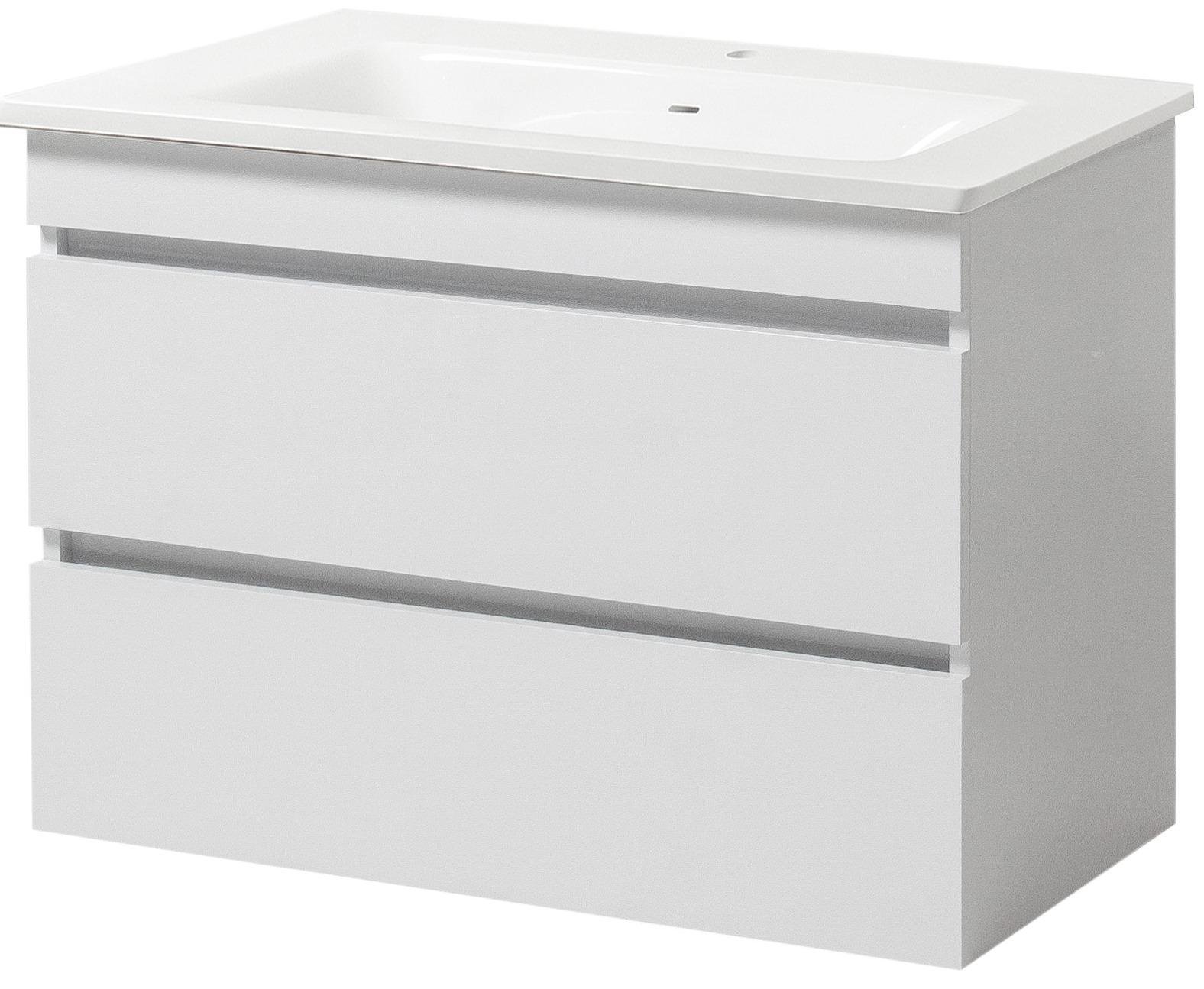 Тумба ЮВВІС Монако ТП-2 з умивальником Квадро 100 см Білий (UVV002)