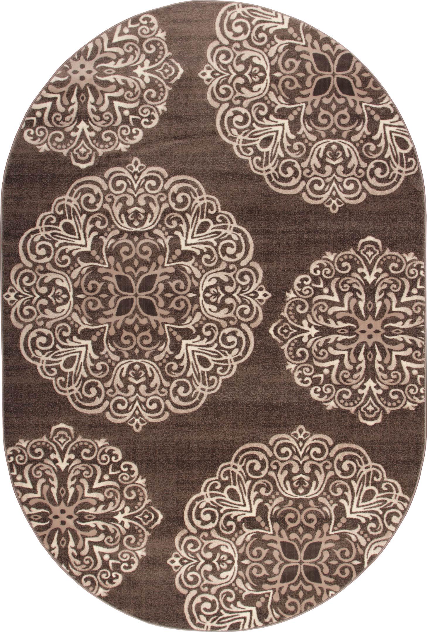Ковер Karat Sonata 22003/130 1,2x1,7 м овальный Коричневый (00-00007328)