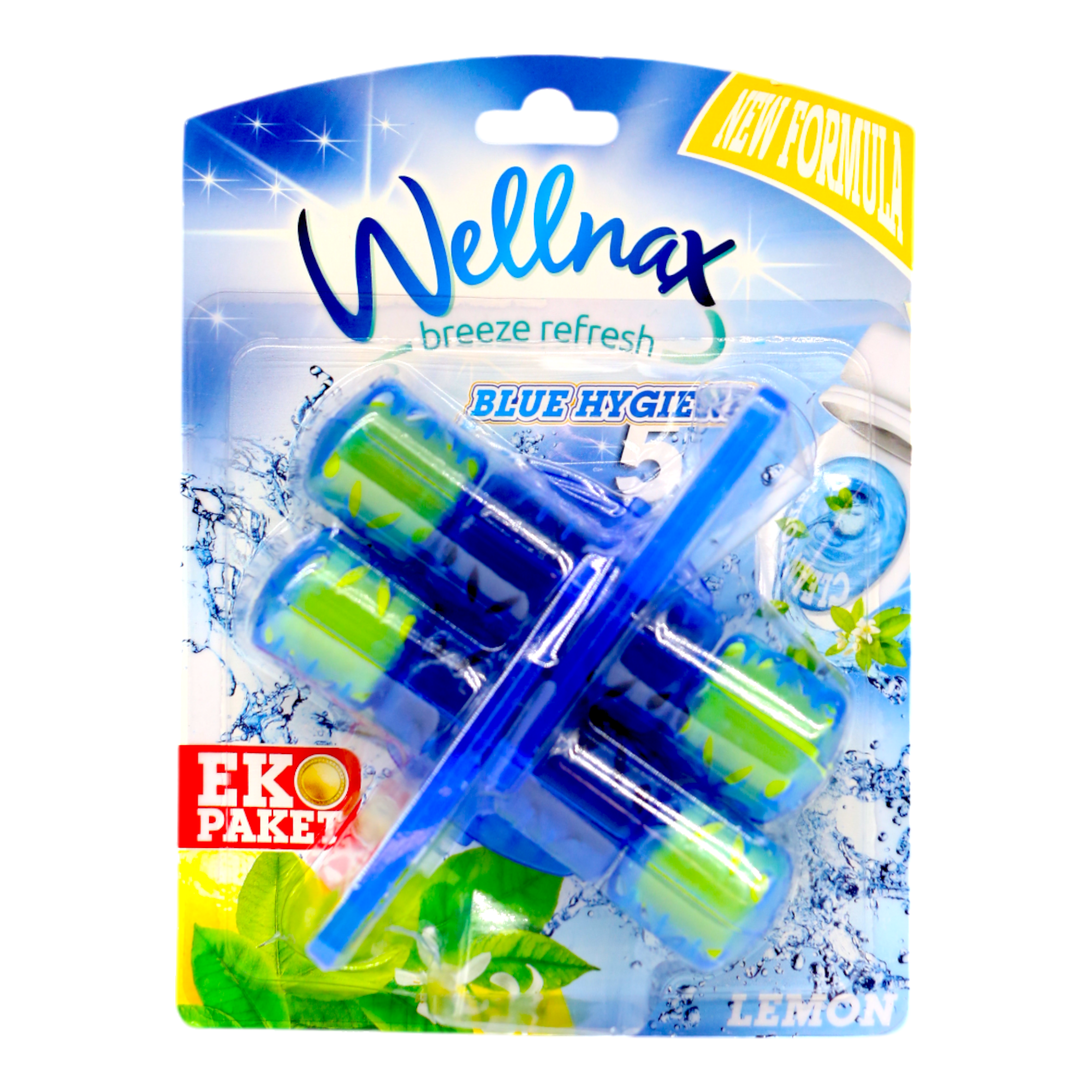 Туалетний блок Wellnax Blue Water Лимон 2x50 г (НФ-00007173)