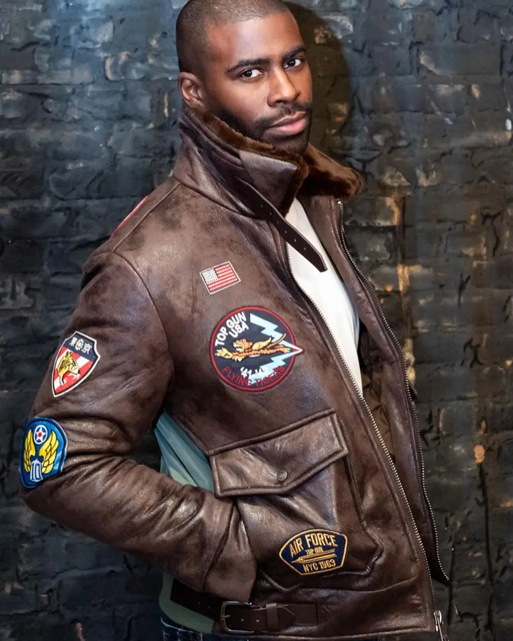 Бомбер Top Gun Victory Vintage Bomber 3XL Brown (TGJ20223XL) - фото 4