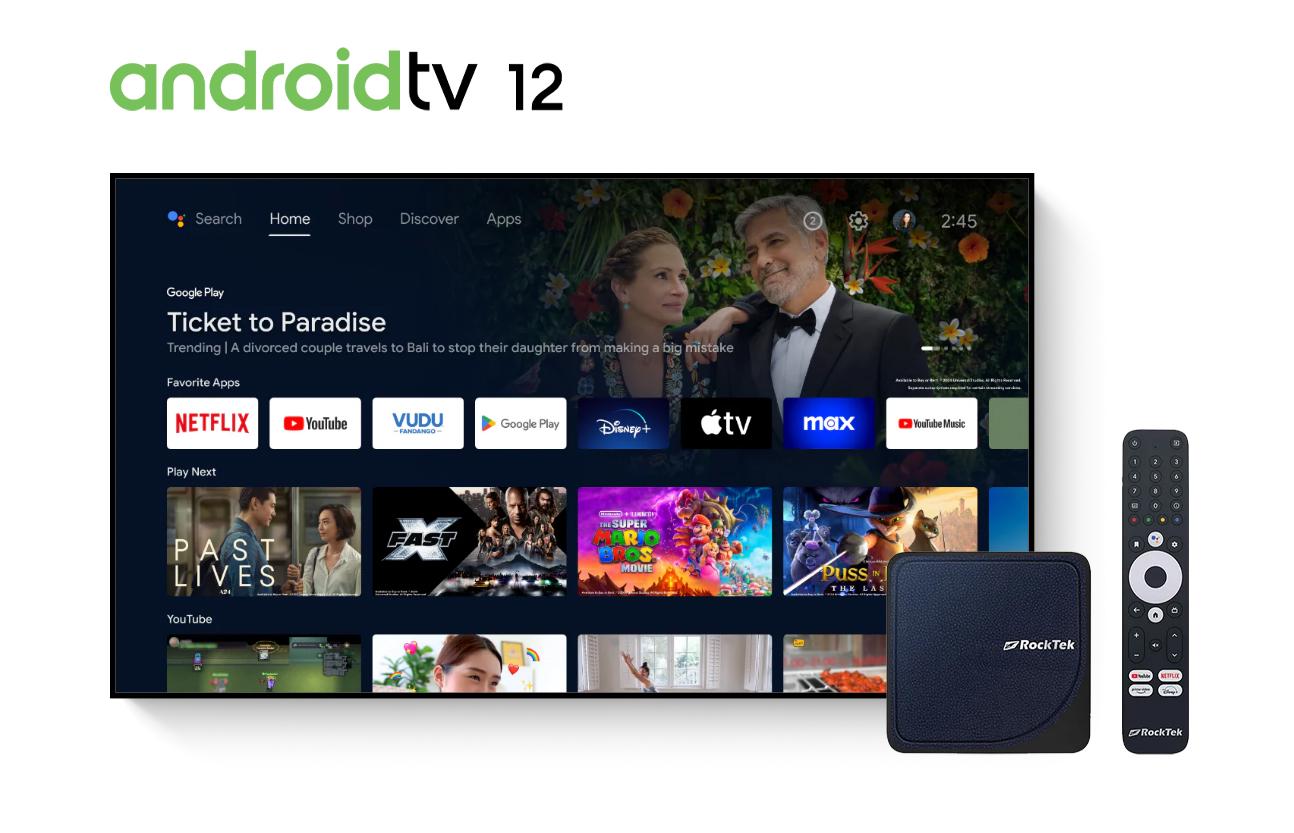 Смарт ТВ приставка RockTek G2 4/64 Gb Android TV 12 (775) - фото 4