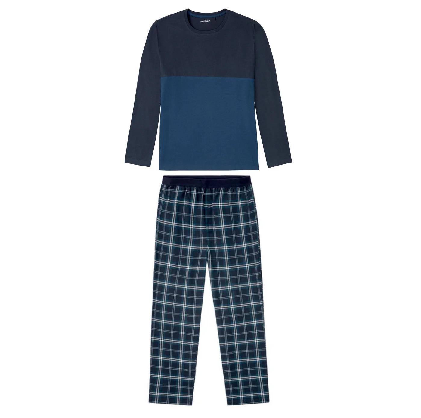 Пижама мужская лонгслив/штаны Livergy 362280 S Синий (73292)