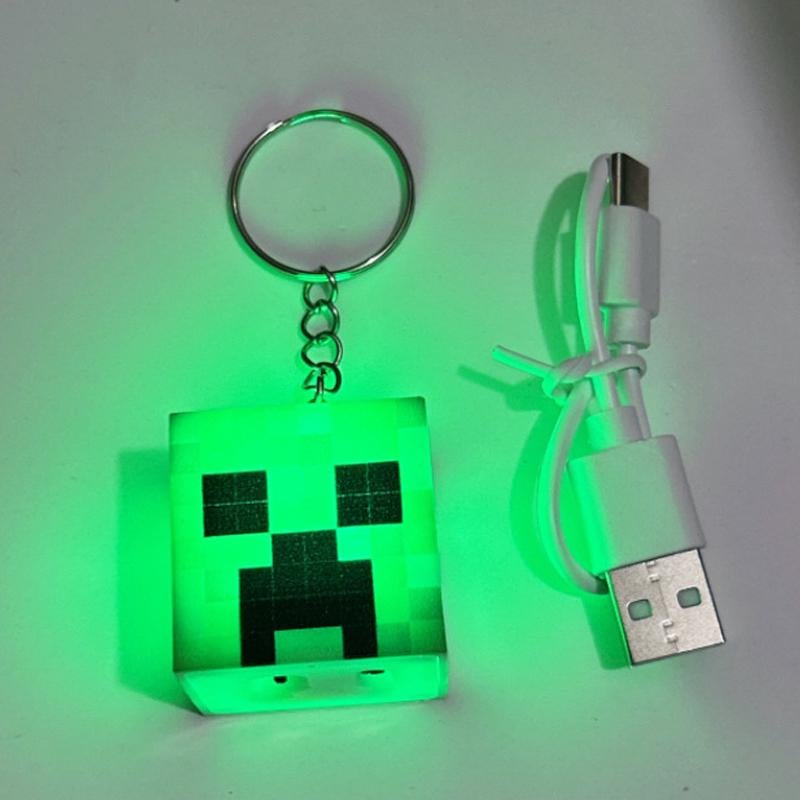 Игрушка-брелок детская MineCraft Светящийся крипер 3 см (арт EPC15162M)