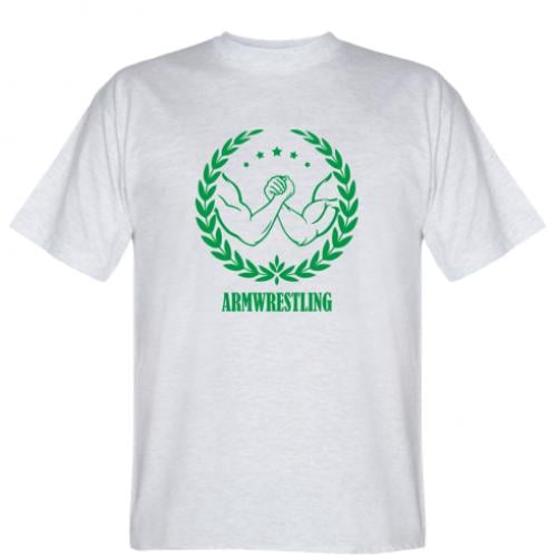 Футболка мужская Armwrestling logo 3XL Светло-серый (14346937-13-186810-XXXL)