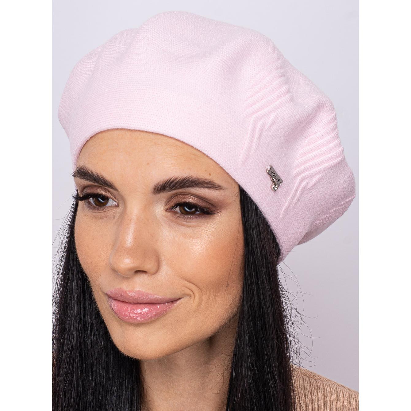 Берет женский шерстяной Leks Магма one size Светло-розовый