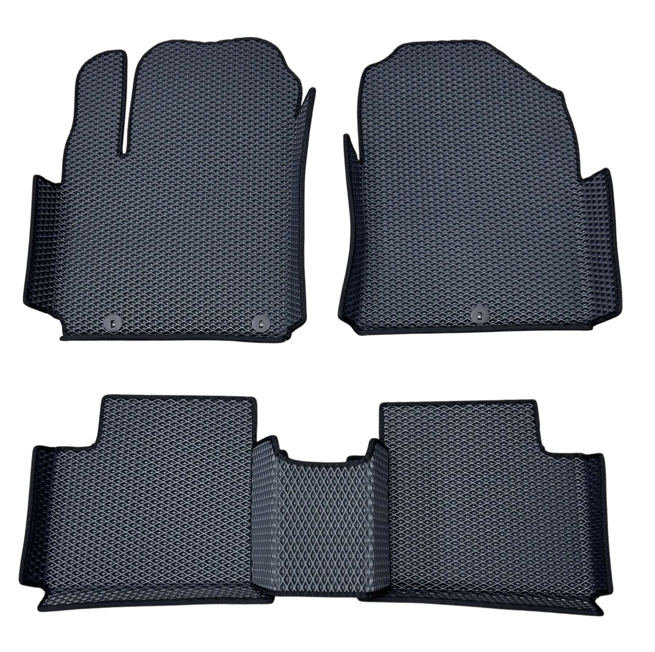 Коврики EVA с бортиками в салон для Hyundai Kona ДВС USA 2017 гг. Черный (2087567562)