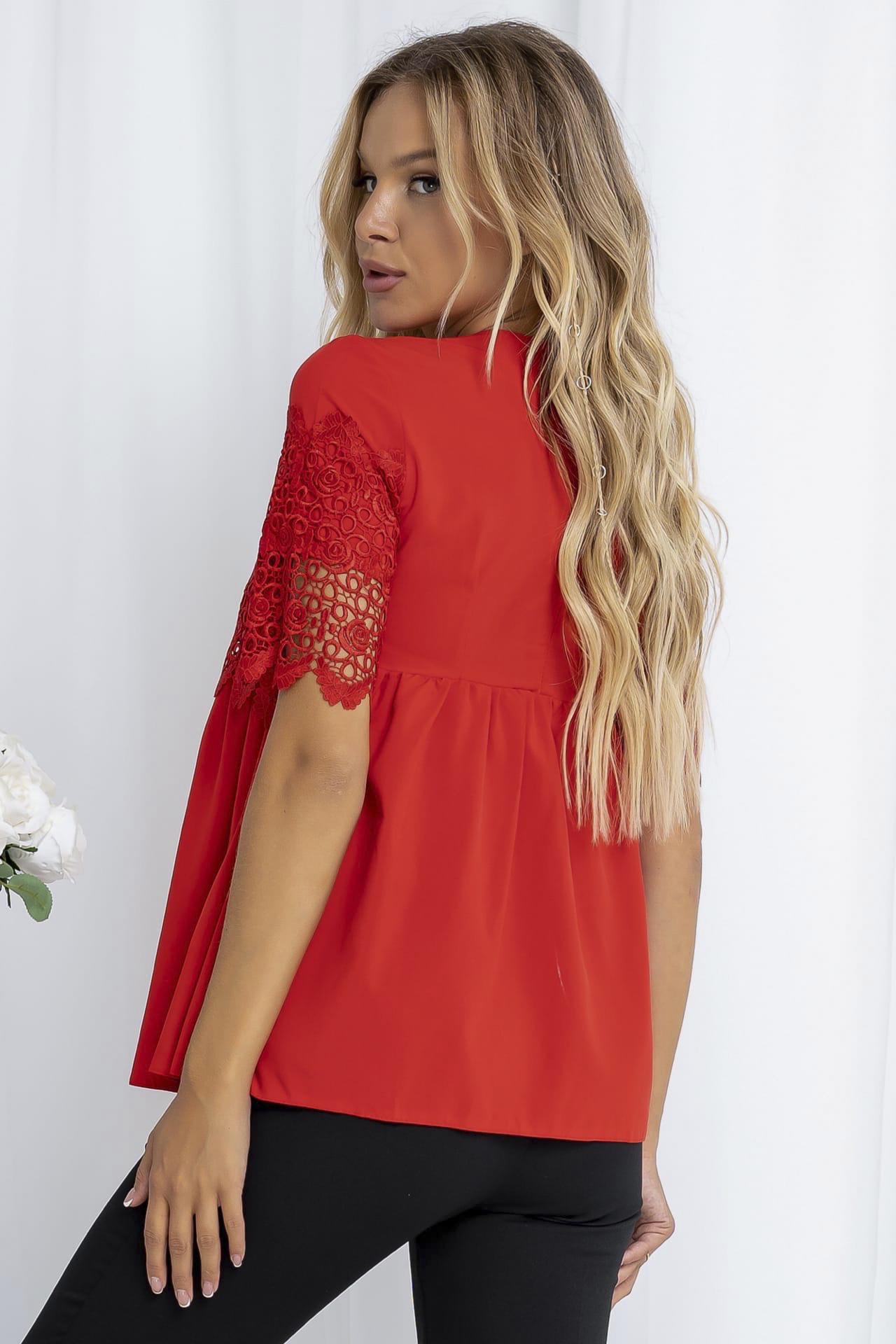 Блуза жіноча р. 42 Червоний (157075) - фото 4 Блуза жіноча р. 42 Червоний (157075) - фото 4