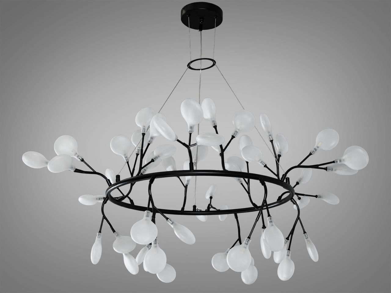 Люстра Y889-54ABK-LS Светлячок в скандинавском стиле 54 лампы Черный (2092850632)