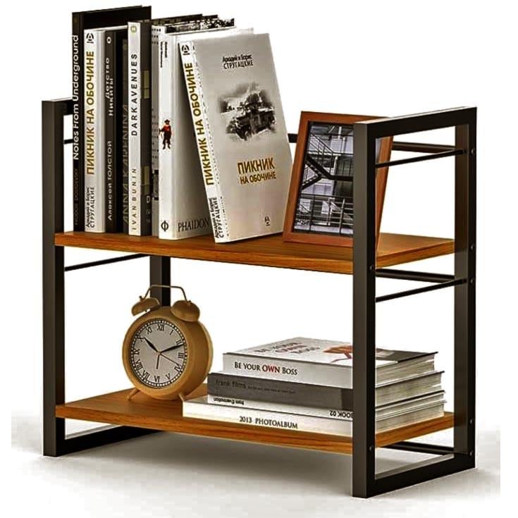 Полка книжная настольная из дерева Деглис Венге/Охра (КПА-03301204) Полка книжная настольная из дерева Деглис Венге/Охра (КПА-03301204)