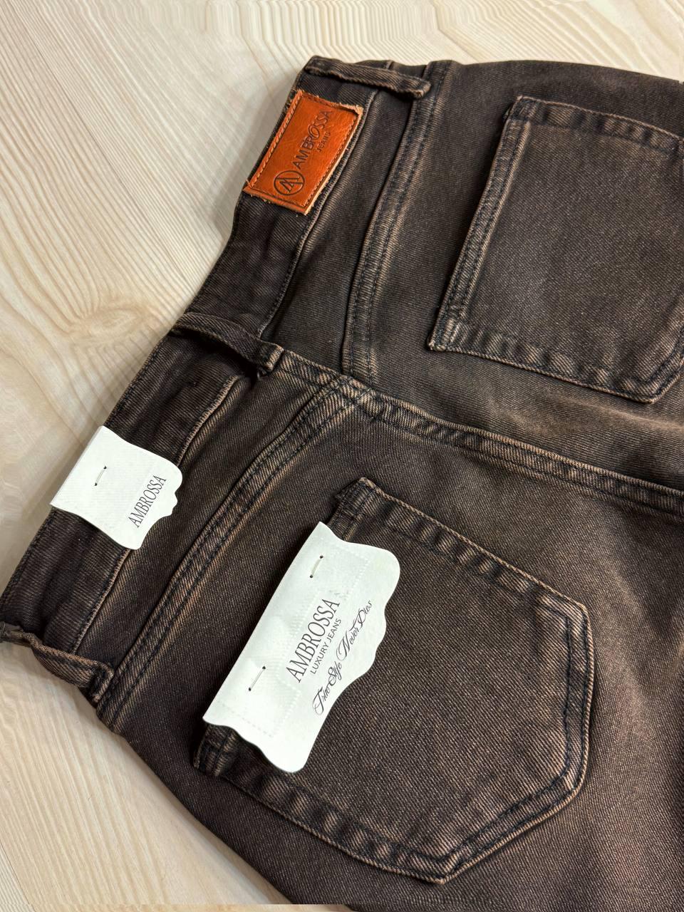 Джинси жіночі Ambrossa 602-1 кльош flared jeans р. 28 Коричневий (5458) - фото 5 Джинси жіночі Ambrossa 602-1 кльош flared jeans р. 28 Коричневий (5458) - фото 5