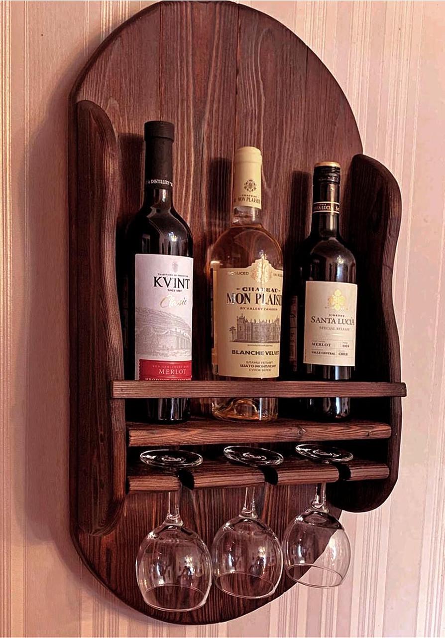 Полка для вина настенная из дерева Тесио Савоярди (ПНК-009815)