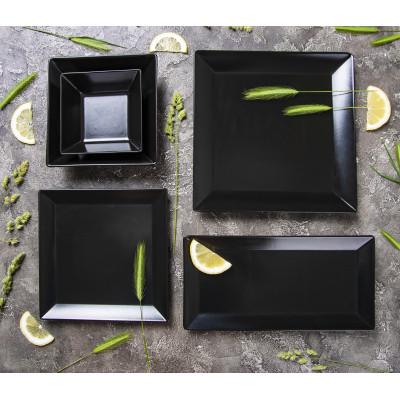 Тарілка десертна Ipec Tokyo 21х21 см Чорний (30901044) - фото 2 Тарілка десертна Ipec Tokyo 21х21 см Чорний (30901044) - фото 2