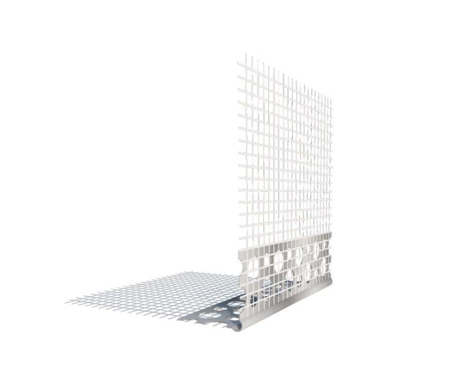 Угольник с армирующей сеткой Bravo пластиковый 7х7 2,5 м Белый (000013208)