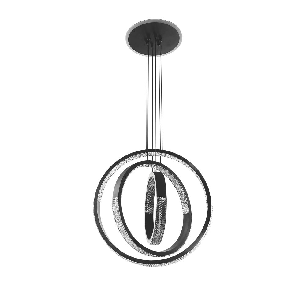 Подвесная LED-люстра Velmax V-PL-ELEGANCE-R с пультом 2x45W 3000/6500K 5400 Lm (28688486)