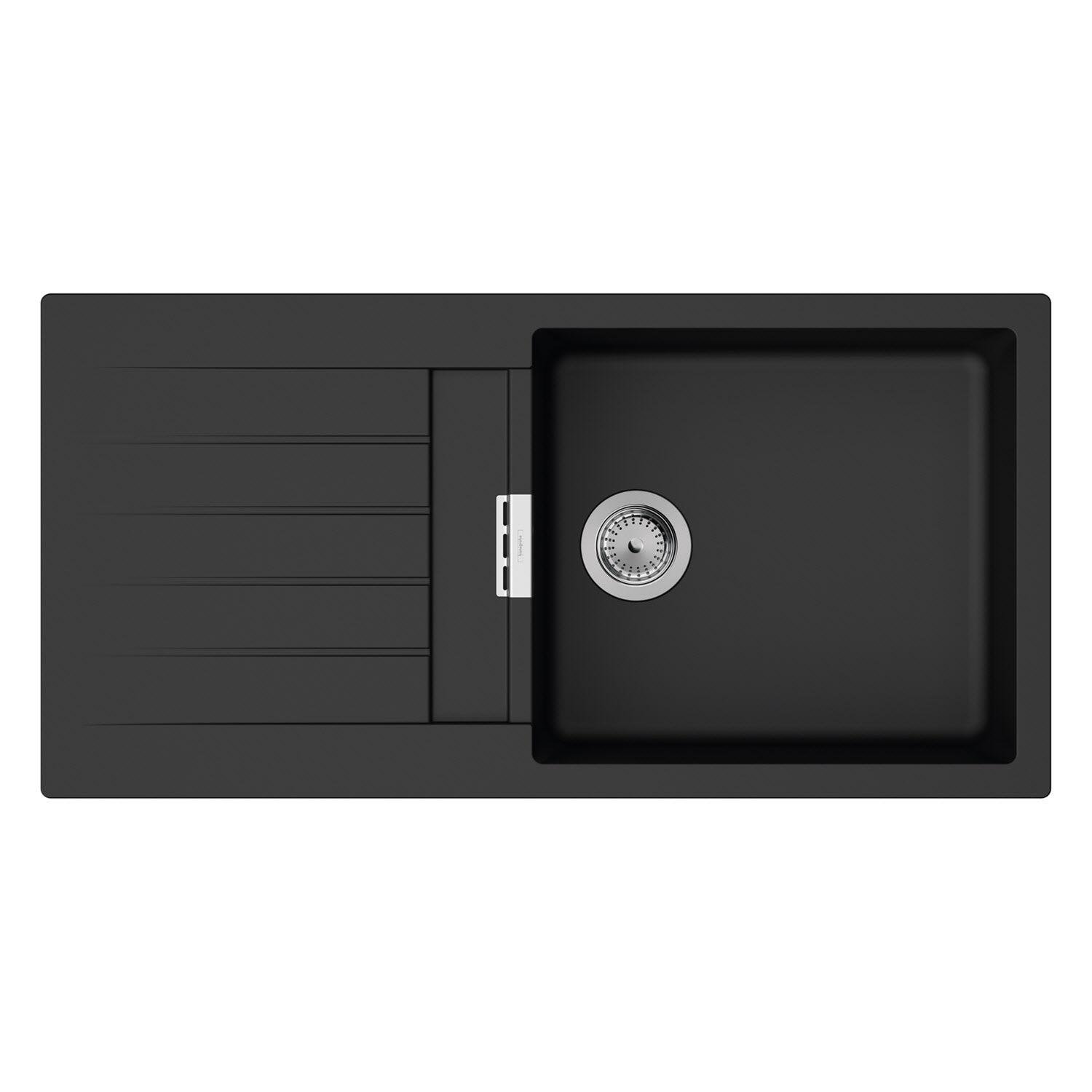 Мойка кухонная Hansgrohe 43358170 гранитная прямоугольная 1000x500 мм Черный (25965926)