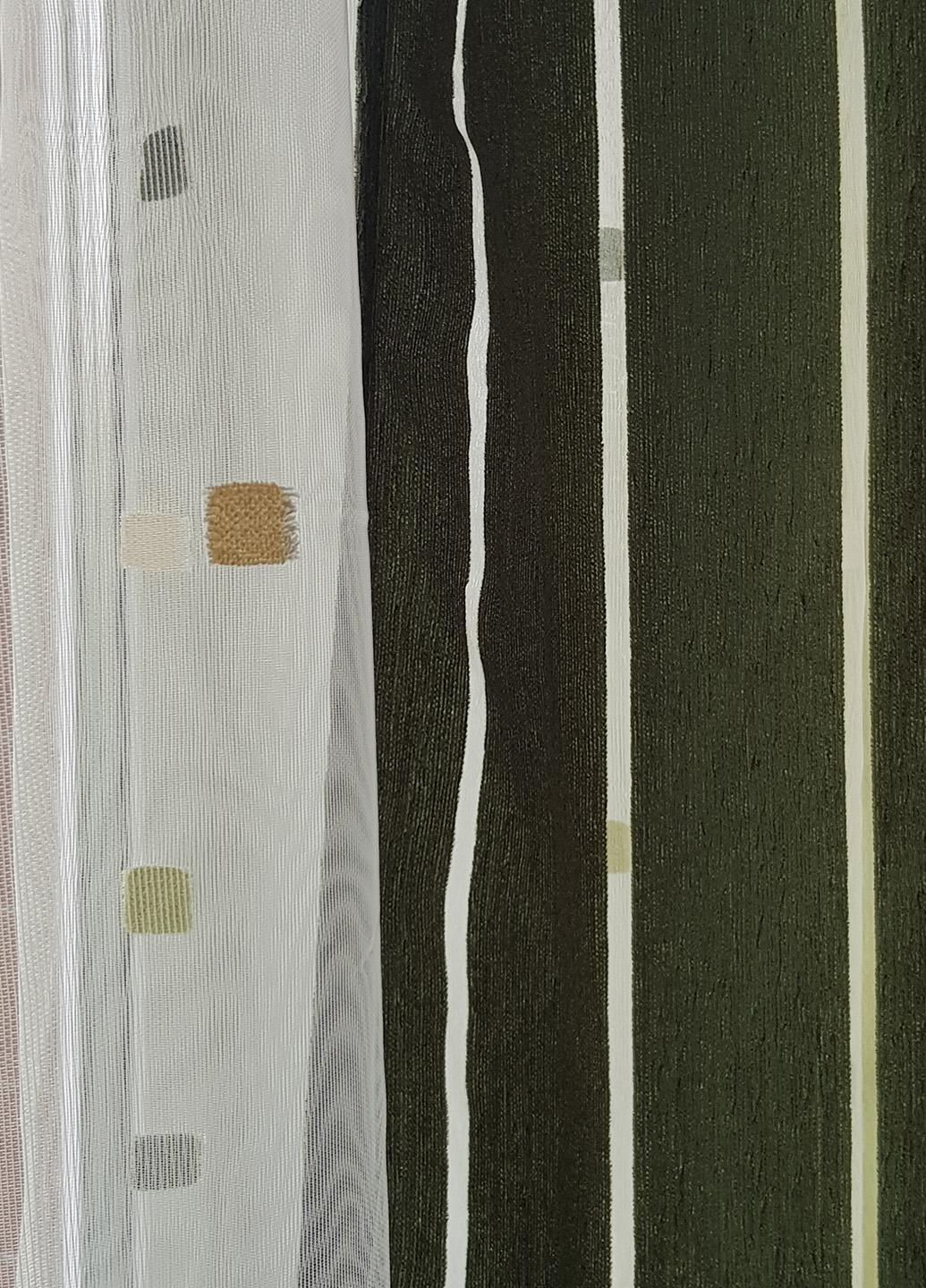 Комплект штор і тюль до підвіконня Firanka Line карниз 200 см Салатовий (71_6к) - фото 4 Комплект штор і тюль до підвіконня Firanka Line карниз 200 см Салатовий (71_6к) - фото 4