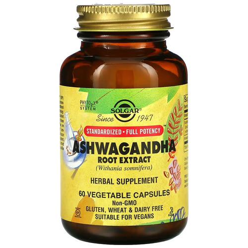 Ашваганда Solgar Ashwagandha Root Extract 60 растительных капс. (SOL-04104)