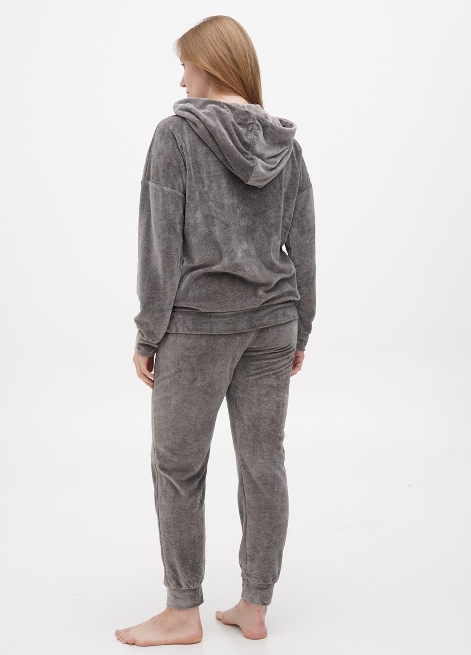 Костюм домашний женский Cotpark худи/брюки L Серый (30343-01-L) - фото 2 Костюм домашний женский Cotpark худи/брюки L Серый (30343-01-L) - фото 2