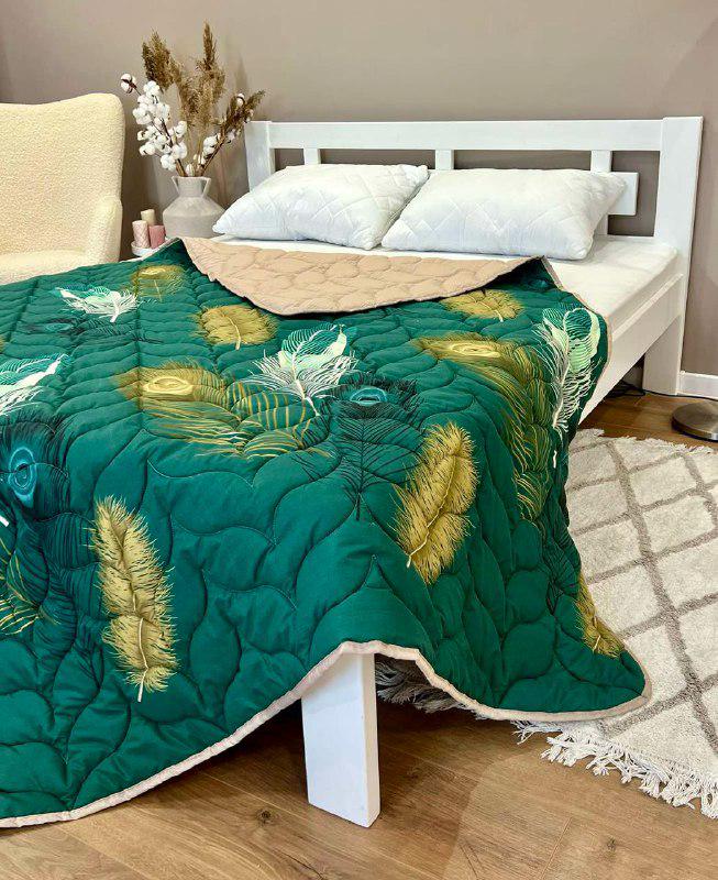 Одеяло летнее двухстороннее с рисунком полутораспальное 150x210 см Зеленый (27481190) - фото 2 Одеяло летнее двухстороннее с рисунком полутораспальное 150x210 см Зеленый (27481190) - фото 2