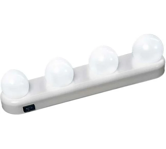 Светильник для подсветки зеркала LED Studio Glow беспроводной от 4 батареек AA пластиковый 30х6х2,5 см (opt-13360) Светильник для подсветки зеркала LED Studio Glow беспроводной от 4 батареек AA пластиковый 30х6х2,5 см (opt-13360)