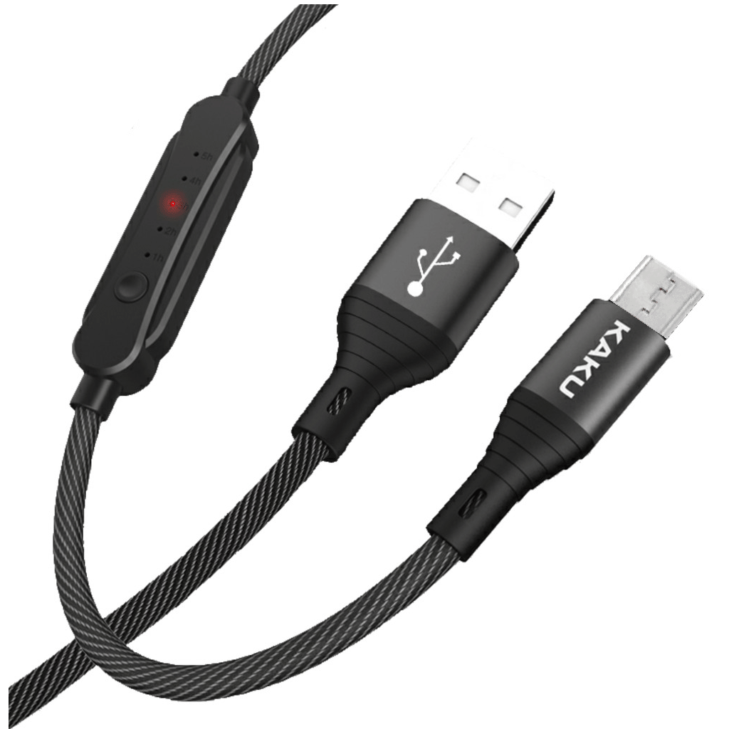 Кабель Kaku KSC-282 USB to Micro USB з таймером 1 м Black (2067405126) - фото 1