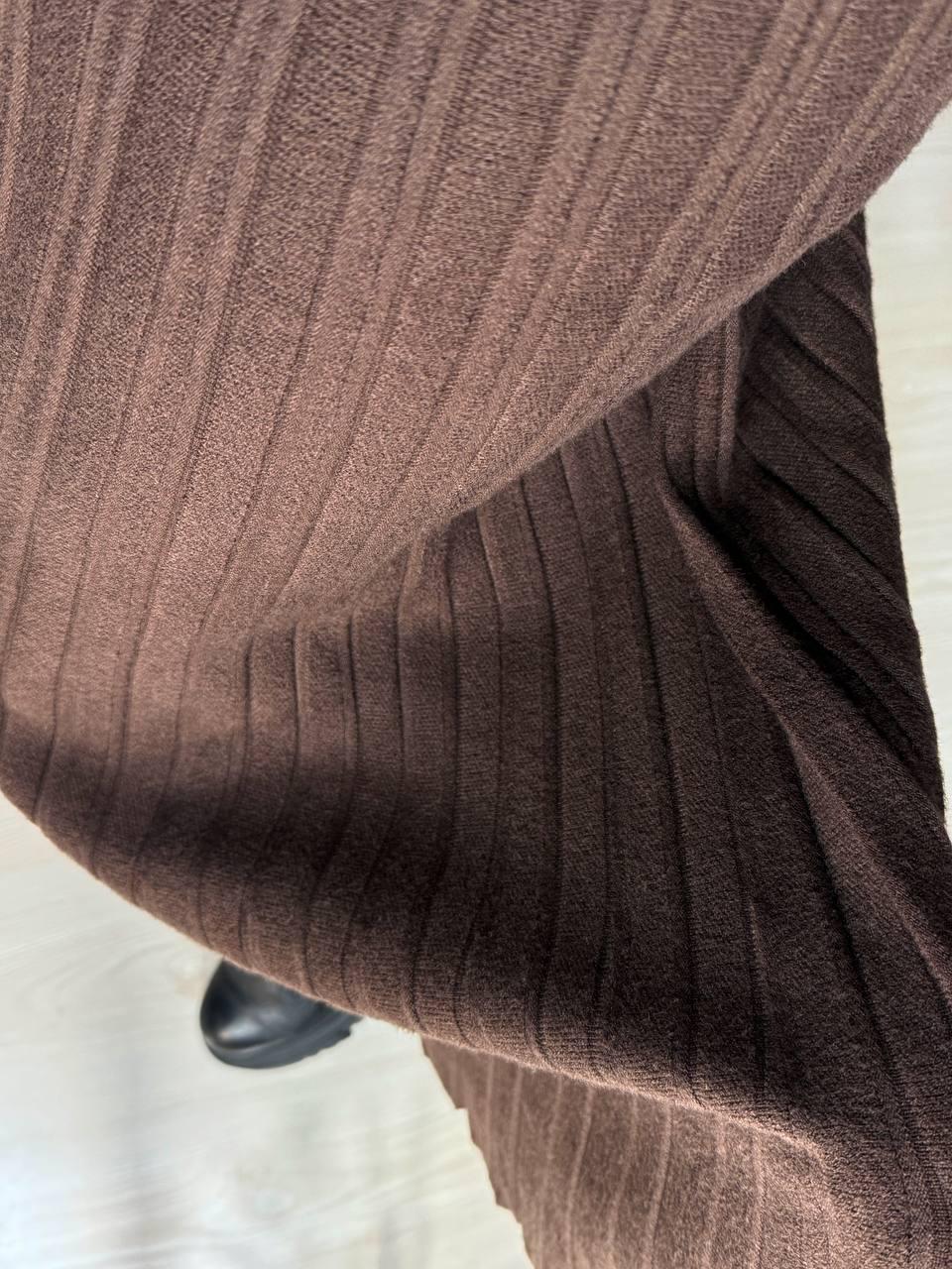 Юбка женская My fashion 8893 вязаная длинная макси плиссе трапеция OS Коричневый (5935) - фото 6 Юбка женская My fashion 8893 вязаная длинная макси плиссе трапеция OS Коричневый (5935) - фото 6