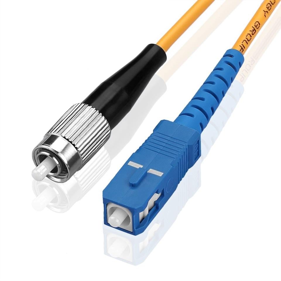 Патч-корд оптический FC UPC to SC UPC одномодовый 9/125 G.652D 3 мм 1 м Желтый (00-00026839)