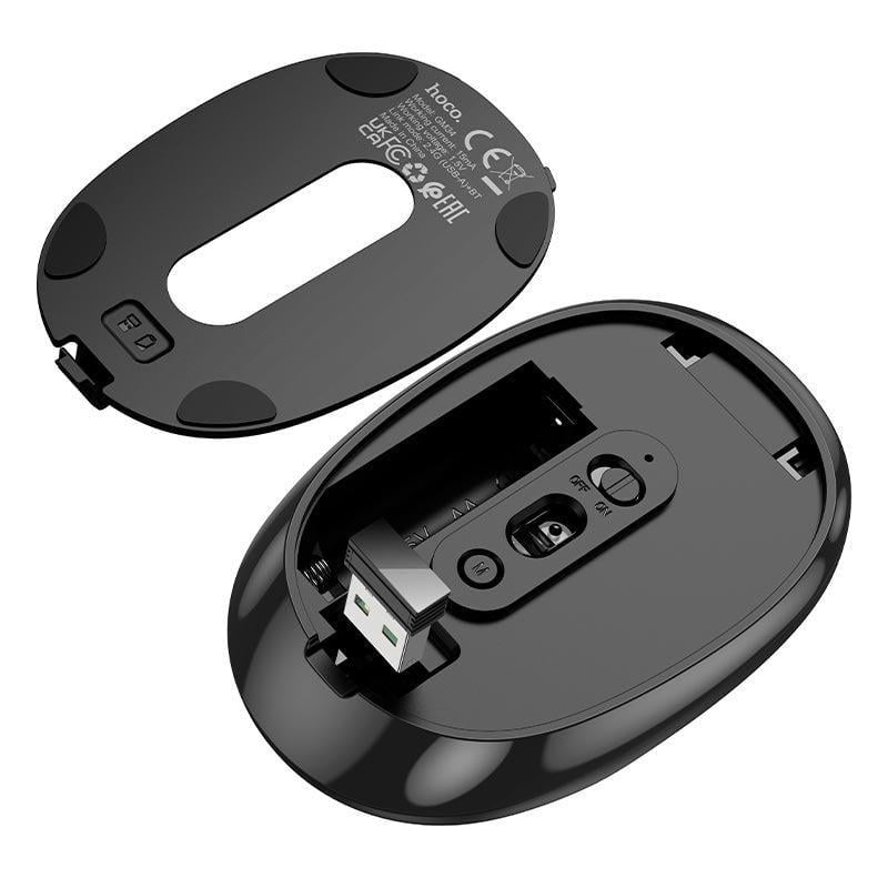 Компьютерная мышь Hoco GM34 Nuevo Dual-Mode Business Wireless Mouse Черный (GM34-1) - фото 2