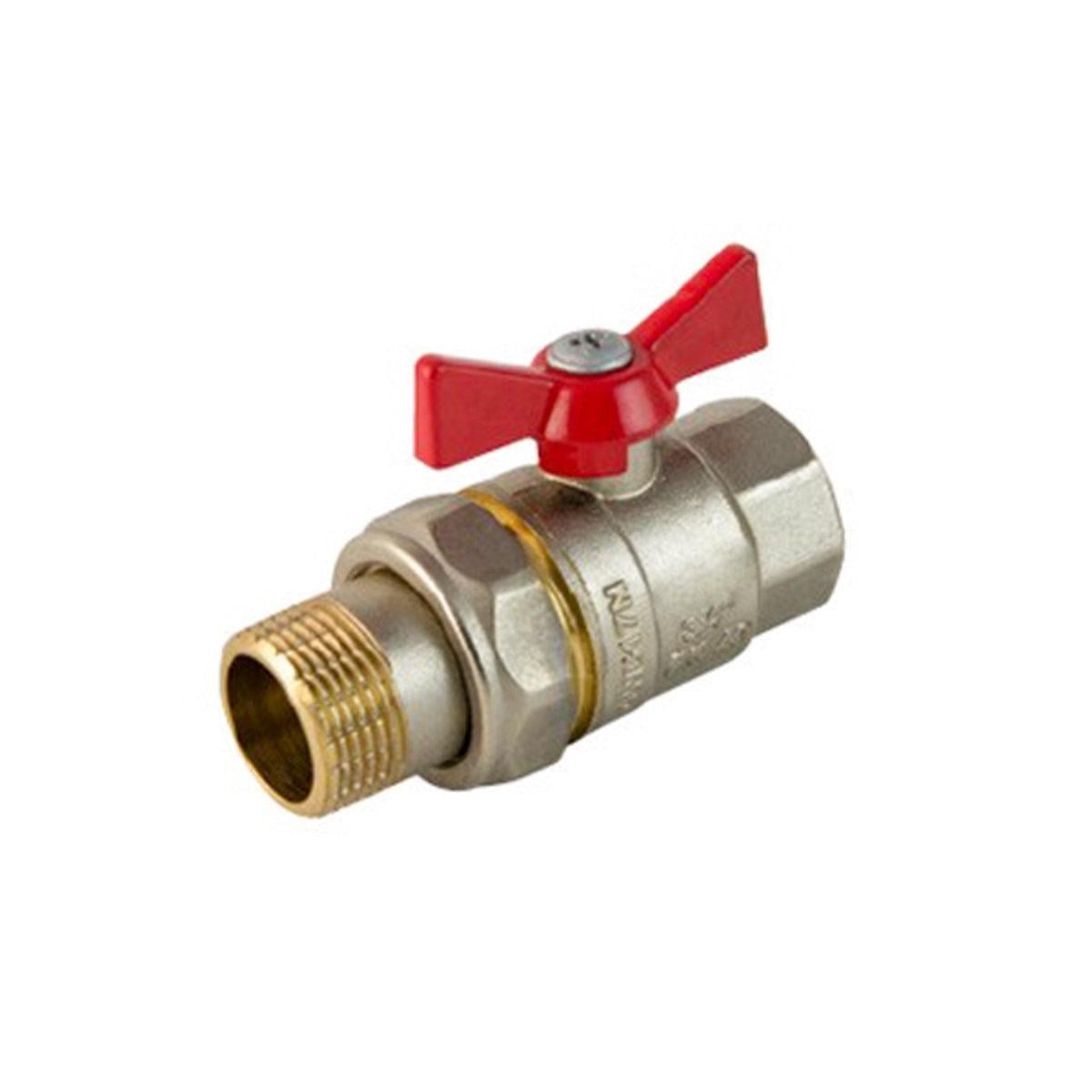 Кран шаровый Еко PN20 НВ бабочка с американкой 1/2" (24850028)