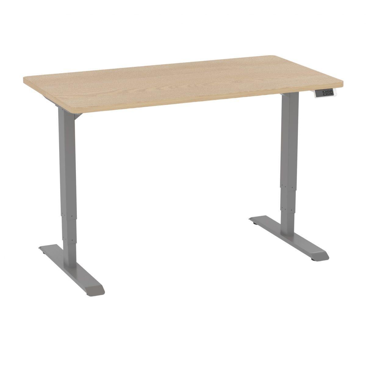 Электро-стол Monotable Motion Bluetooth c регулировкой по высоте Дуб светлый/Серый (mt00111)