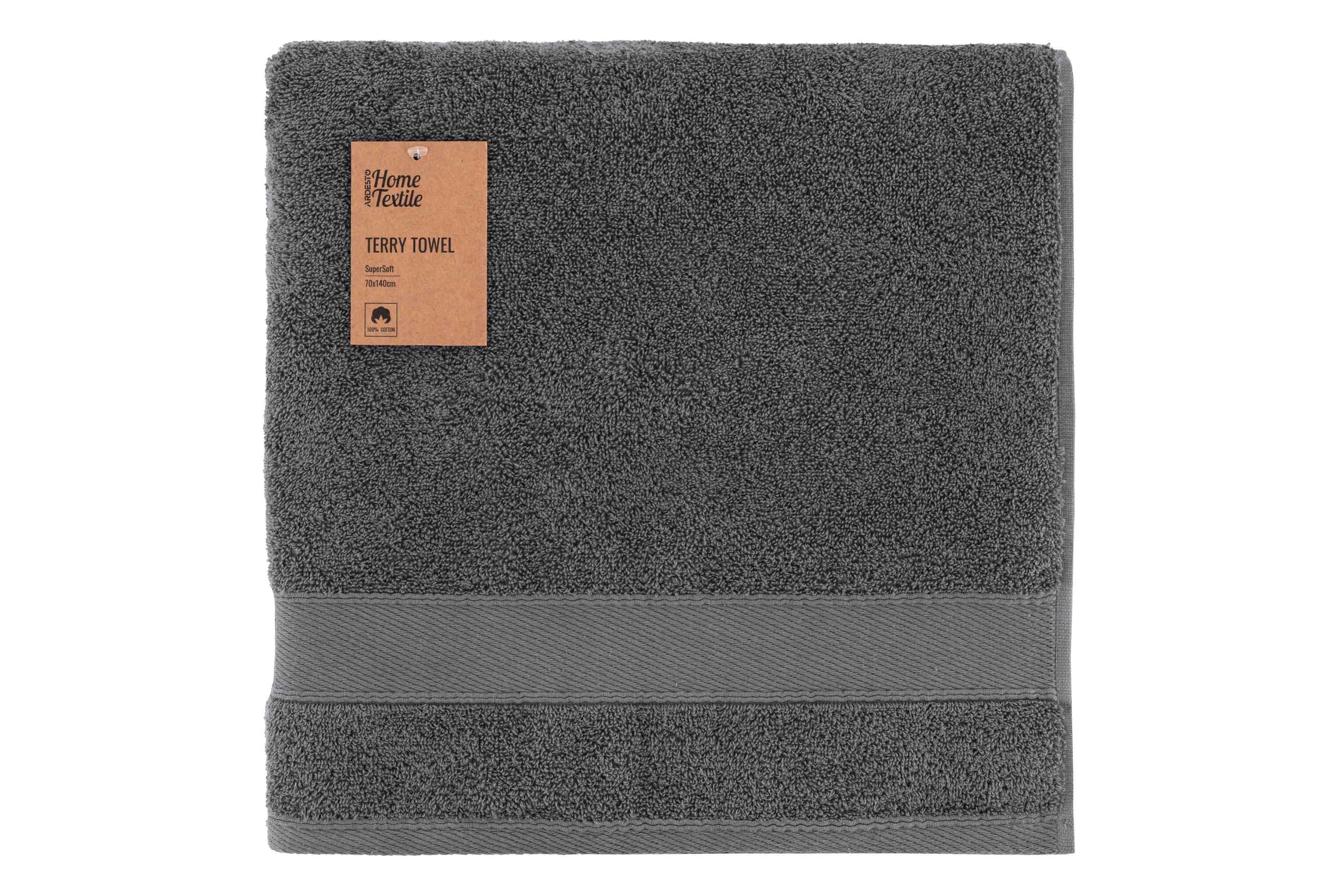 Полотенце махровое Ardesto SuperSoft 70х140 см Темно-серый (ART2270MC) Полотенце махровое Ardesto SuperSoft 70х140 см Темно-серый (ART2270MC)