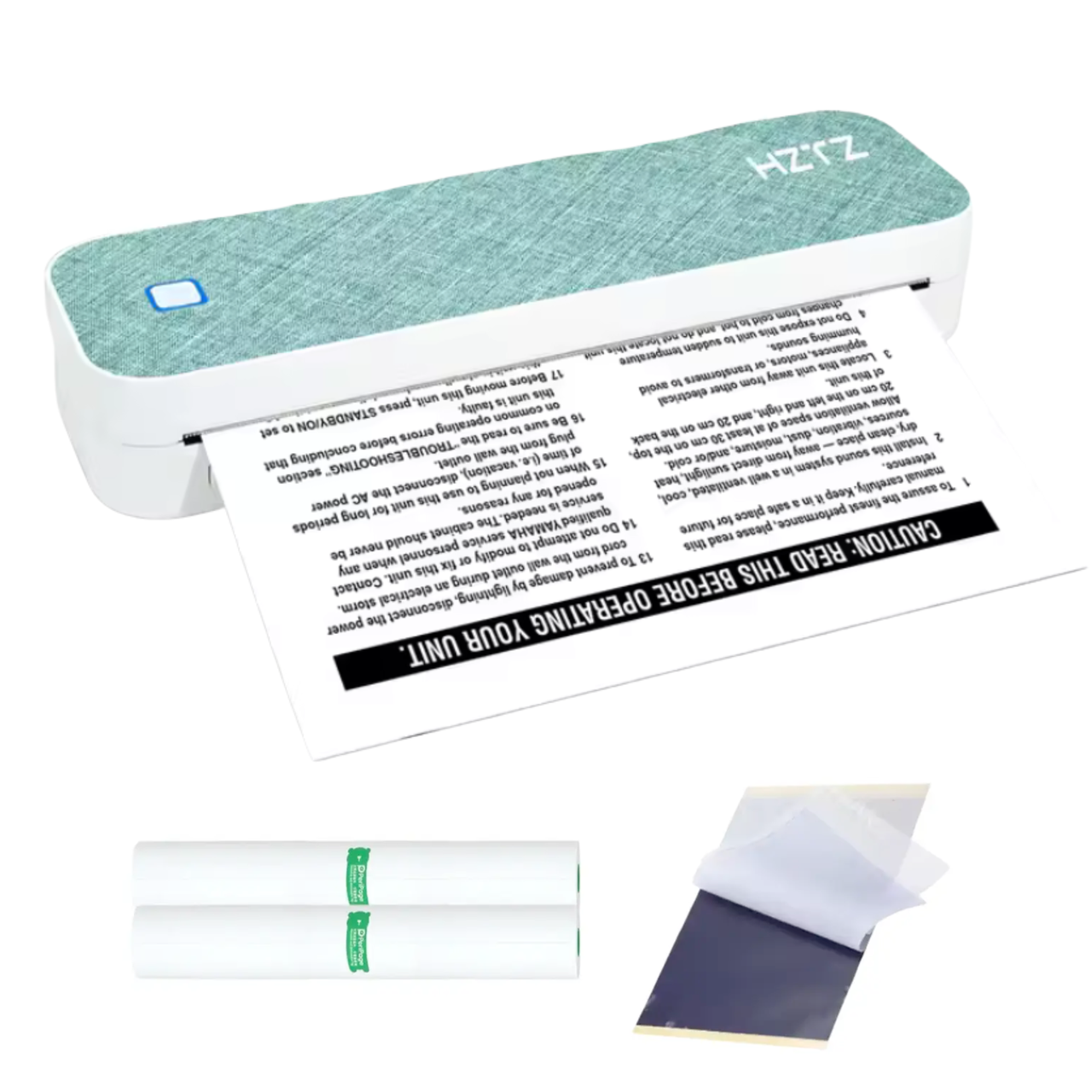 Термопринтер для друку документів та ескізів тату HZTZ A4XR Bluetooth 203 dpi A4 портативний та 2 рулони термо паперу/5 арк. паперу (32710166)