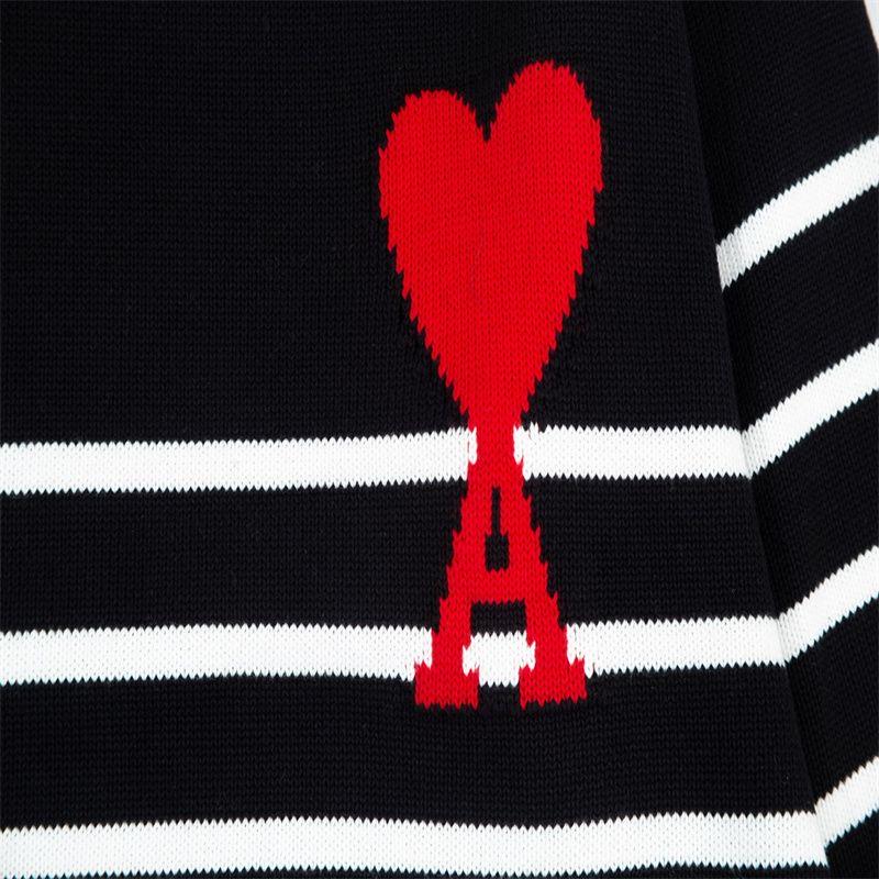 Светр AMI Paris de Coeur SWeater Red всмужку S (0378) - фото 3