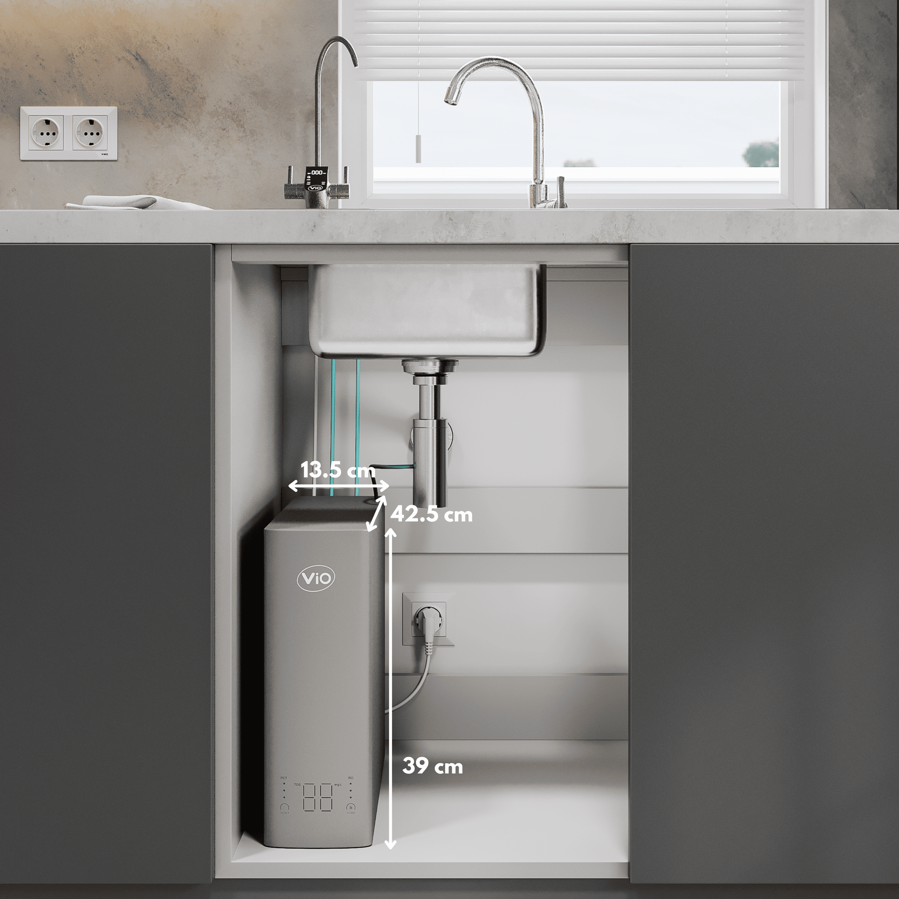 Фільтр для питної з системою зворотного осмосу ViO AW-RB08-1200T під мийку (21980732) - фото 3