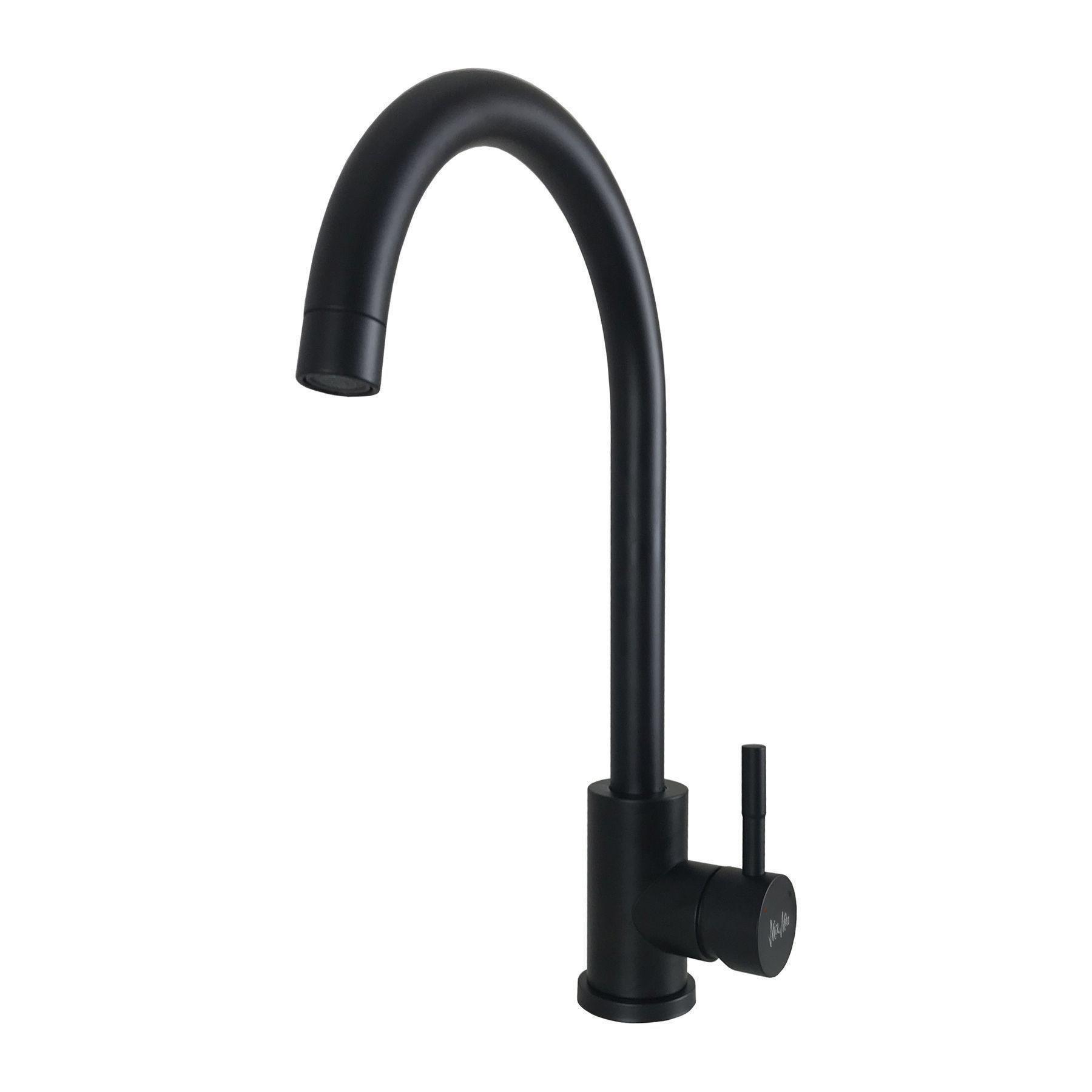Смеситель для кухни из нержавеющей стали MixMira Alpen MS1-203S-BB Черный матовый (18639) Смеситель для кухни из нержавеющей стали MixMira Alpen MS1-203S-BB Черный матовый (18639)